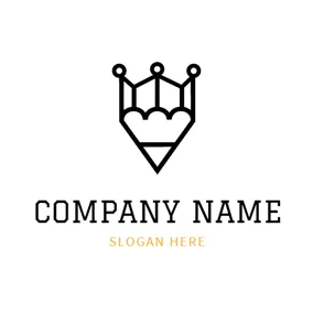 Pencil Logo White and Black Pencil logo design