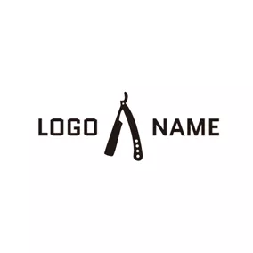 Razor Logo White and Black Razor logo design