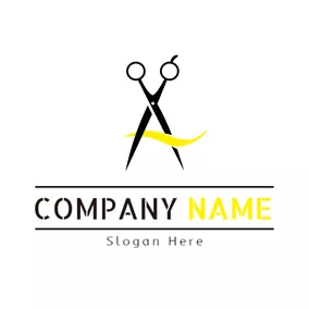 Accessory Logo White and Black Scissor logo design
