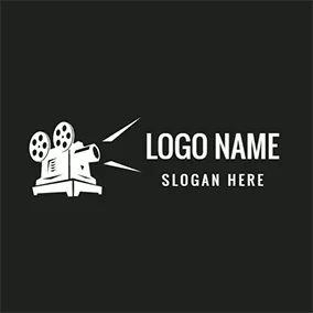 Mobile Logo White and Black Video Icon logo design