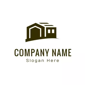 Storage Logo White and Black Warehouse logo design