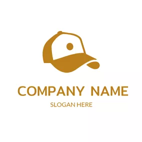 Cap Logo White and Brown Cap logo design