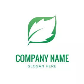 Mint Logo White and Green Mint Leaf logo design