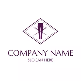 Brand Logo White and Purple Pants logo design
