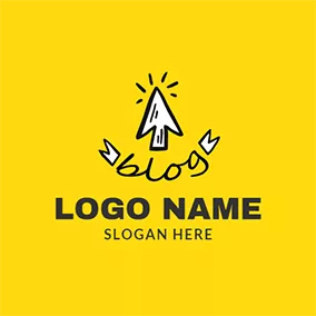 Light Logo White Arrow and Black Light logo design