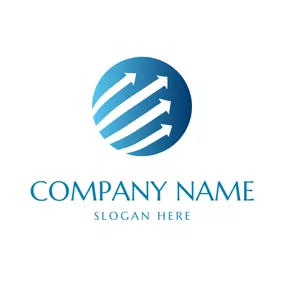 Orbit Logo White Arrow and Blue Orbit logo design