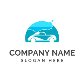 Car & Auto Logo White Auto and Car Wash logo design