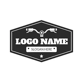 Cycling Logo White Badge and Bike Headstock logo design