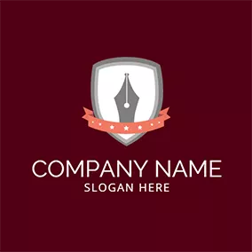 Dot Logo White Badge and Orange Banner logo design