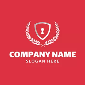 Logótipo Segurança White Branch and Gray Badge logo design