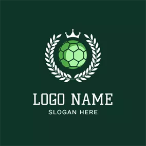 Handball Logo White Branch and Green Handball logo design