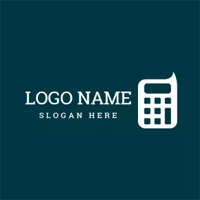 Finance & Insurance Logo White Calculator and Accounting logo design