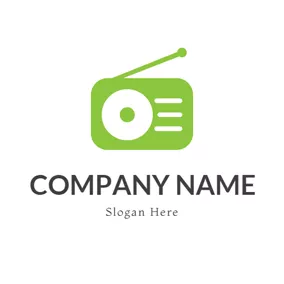 CD Logo White CD and Green Radio logo design