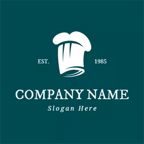 Food & Drink Logo White Chef Cap logo design