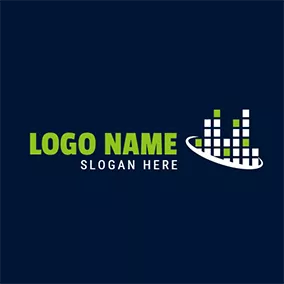 Construction Logo White Circle and Abstract Structure logo design