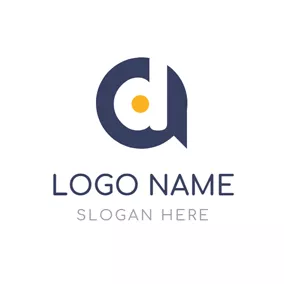 Business & Consulting Logo White Circle and Blue Dialog Box logo design