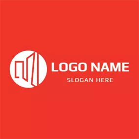 扬声器 Logo White Circle and Red Speaker logo design