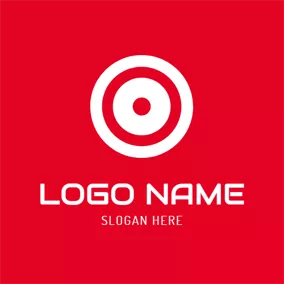 Abstract Logo White Circle and Simple Target logo design