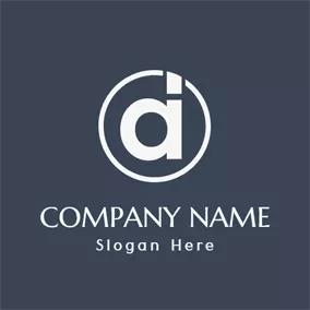 Business & Consulting Logo White Circle and Unique Ad Design logo design