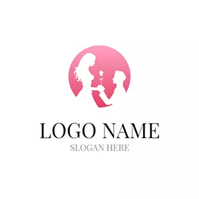 Date Logo White Dating Man and Woman logo design