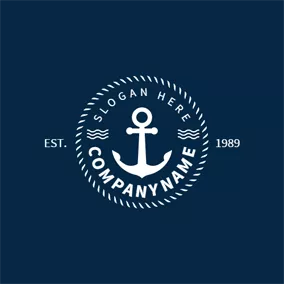 Anker Logo White Decoration and Anchor logo design