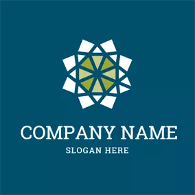 多邊形 Logo White Fragment and Polygon logo design