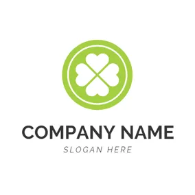 Lucky Logo White Heart and Coin logo design