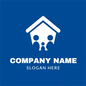 Life Logo White House and Family logo design