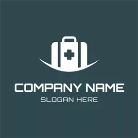 Red Cross Logo White Medical Box and Green Cross logo design