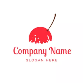 Health Logo White Milk and Red Cherry logo design