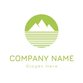 Travel & Hotel Logo White Mountain and Camping logo design