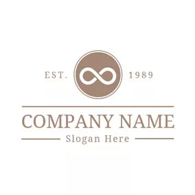 數字 Logo White Number Eight and Math logo design