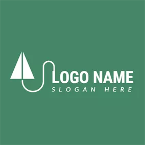Message Logo White Plane and Line logo design