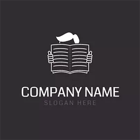 Business & Consulting Logo White Reader and Newspaper logo design