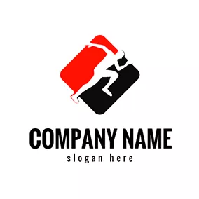 Male Logo White Running Man logo design