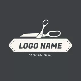 工芸品 ロゴ White Scissor and Craft logo design