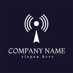 Beacon Logo White Signal Beacon logo design