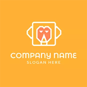 Monkey Logo White Square and Abstract Monkey logo design