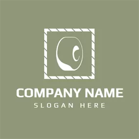 Tire Logo White Square and Green Tire logo design