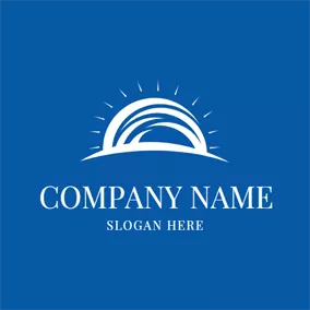 Light Logo White Sunlight and Sunrise logo design