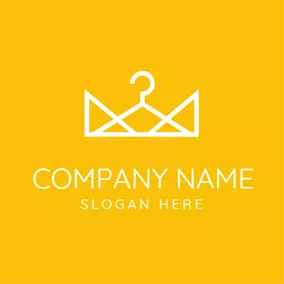 时尚品牌Logo White Triangle and Coat Hanger logo design