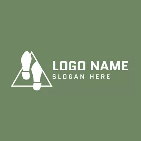 Fashion & Beauty Logo White Triangle and Double Shoes logo design