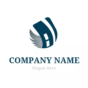 Card Logo Wing and Credit Card logo design