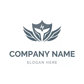 翅膀Logo Wings Shield and Hero logo design