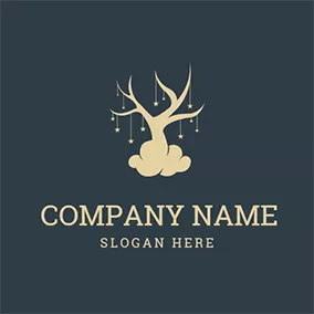 Life Logo Wishing Tree and Twinkling Star logo design