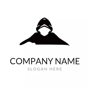 Witch Logo Witch and Cloak logo design