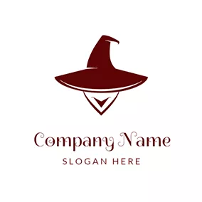 Witch Logo Witch With Big Hat logo design