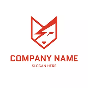 Wolf Logo Wolf Face and Lightning logo design