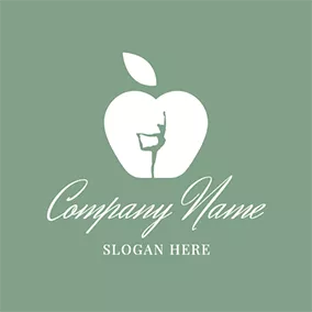 Ernährung Logo Woman and Apple Icon Vector logo design