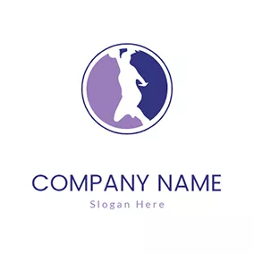 Ball Logo Women Playing Netball logo design